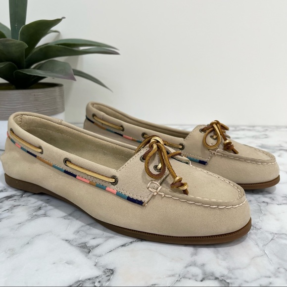 Sperry Topsided Tan Leather Boat Shoes 